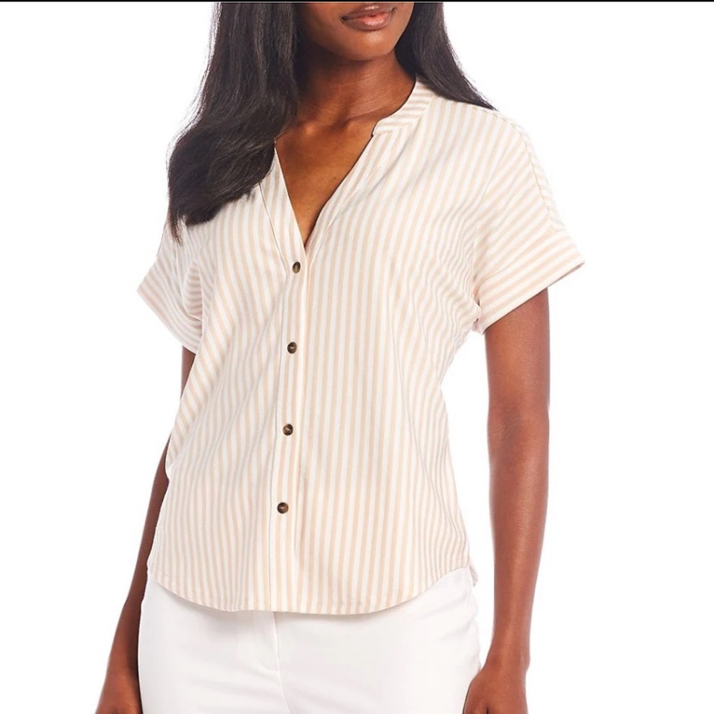 Alex Marie Striped Button Down